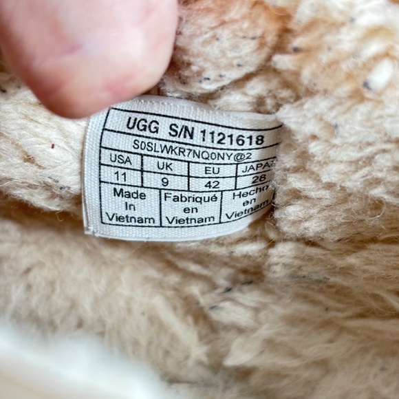 UGG Classic Sugar Ultra Mini Boot 11 Sand Vegan Leather Ankle Bootie Shearling - Picture 7 of 9